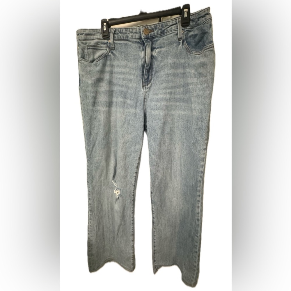 Kut from the Kloth Women’s Light Blue High Waist Wide Leg Jeans 18